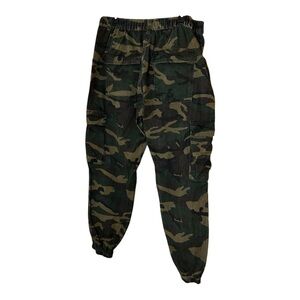 Camouflage Cargo Pants Women's‎ Size 3XL Elastic Hem Zip Side Pockets Multicolor